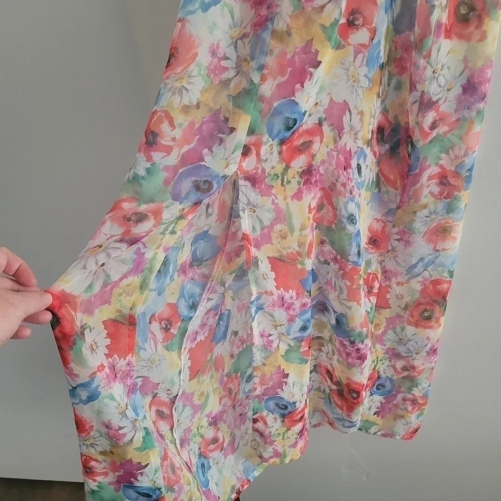 Shan floral tie back maxi slip size 4